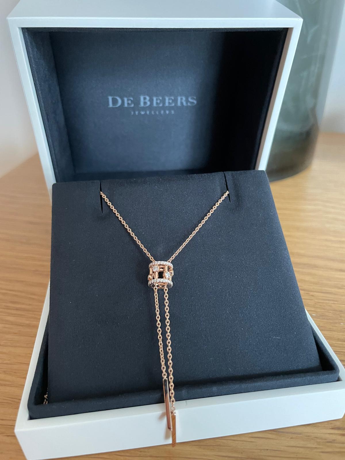 Dewdrop Slider Necklace In Rose Gold