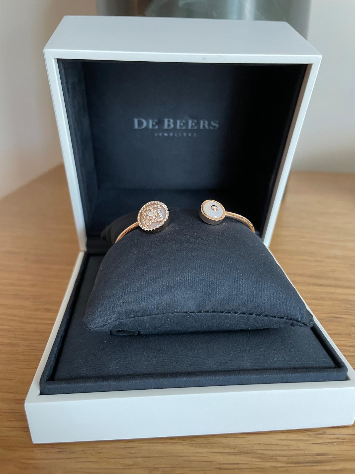 De Beers Enchanted Lotus Bangle In Rose Gold