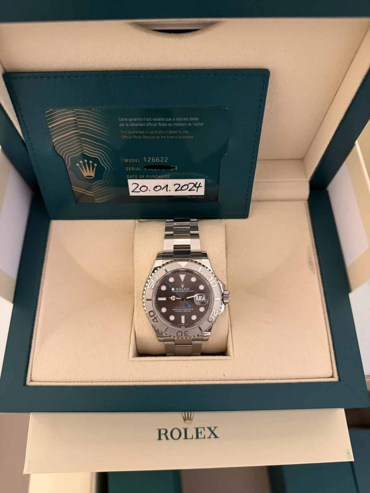 Rolex Yacht master rhodium 126622